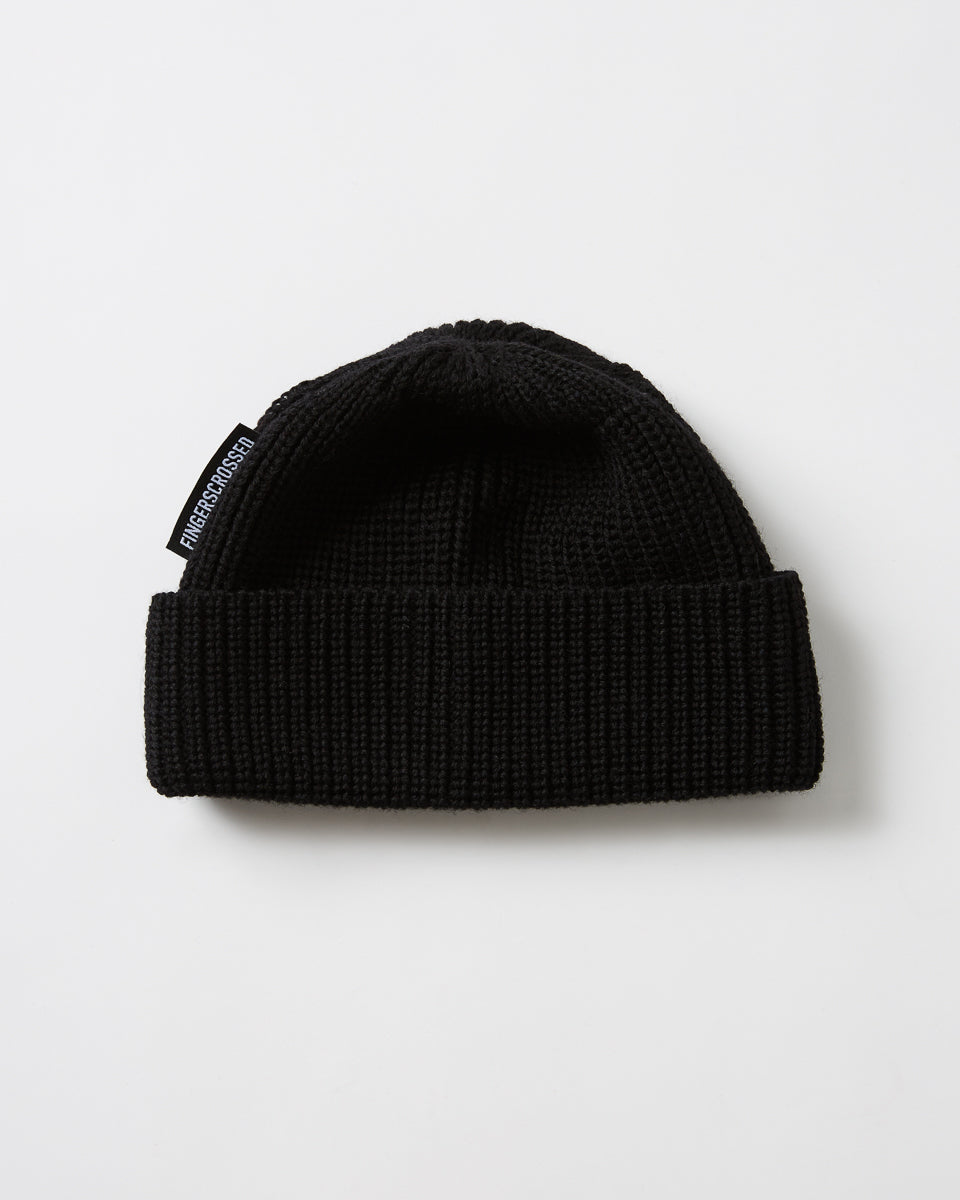 #BEANIE MERINO CASUAL BLACK
