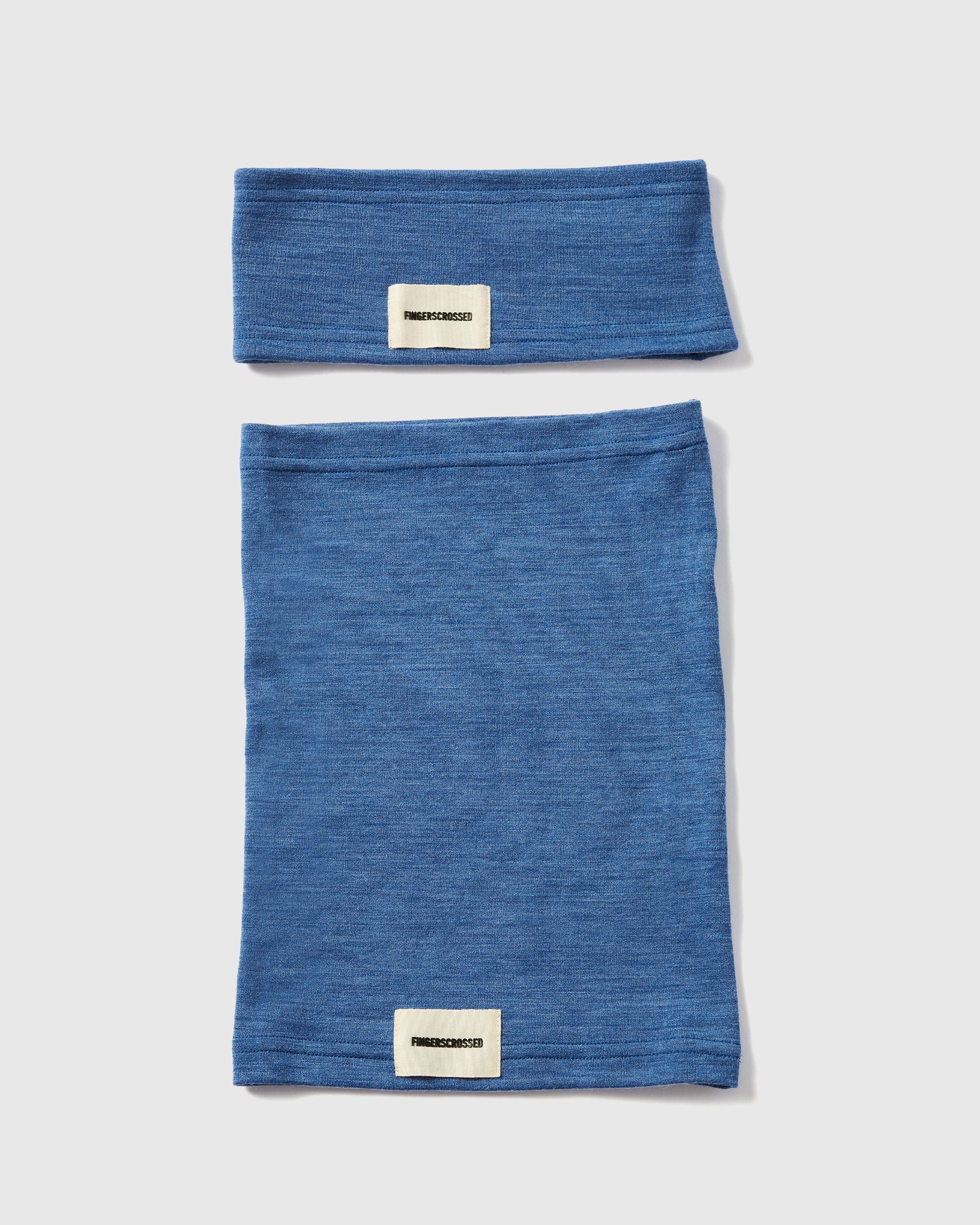 #2 SET HEADBAND + TUBE SCARF BLUE