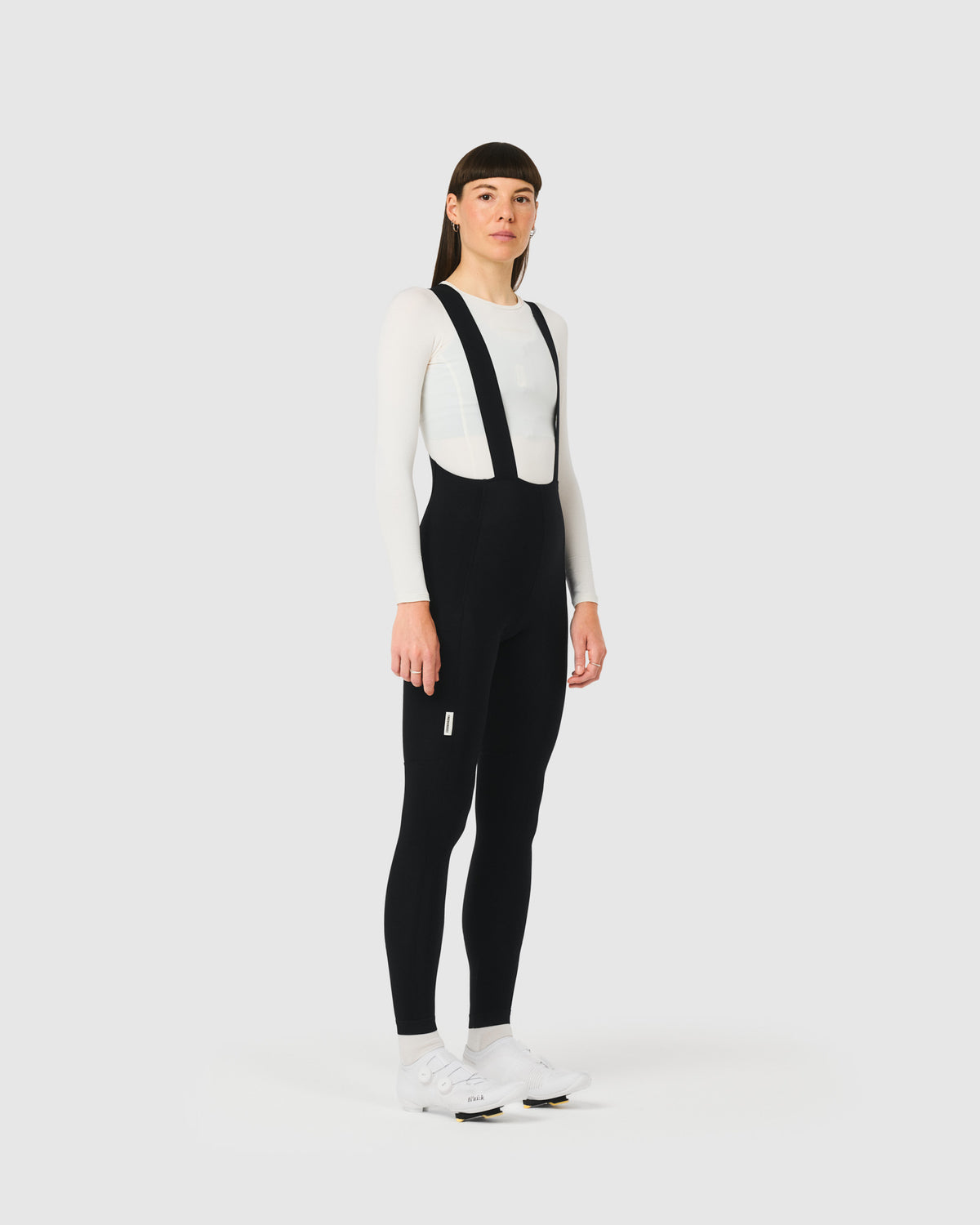 #ROAD BIB LONG THERMAL WOMEN BLACK
