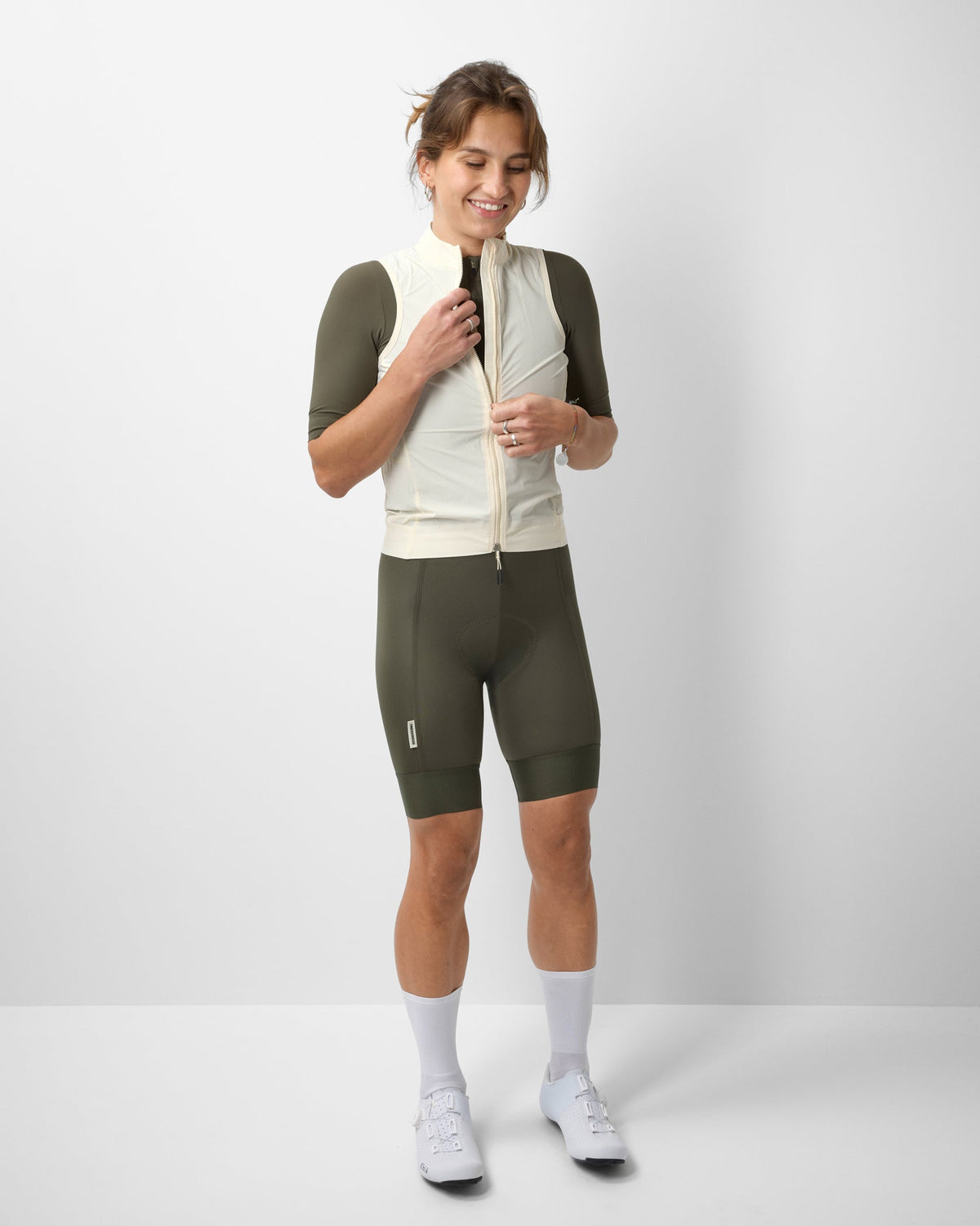 #ROAD WIND VEST DAMEN ANTIQUE CREAM