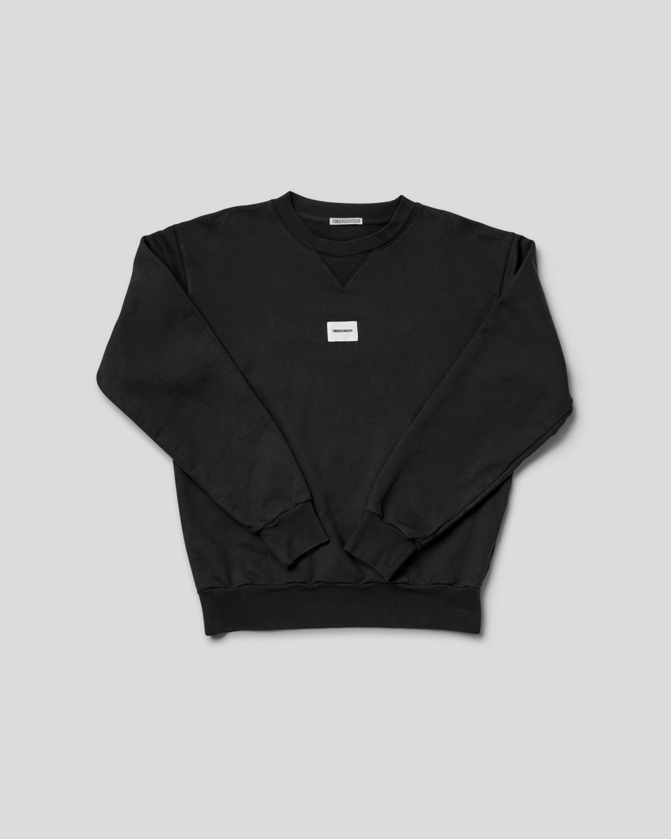 #CREW NECK CLASSIC LOGO BLACK