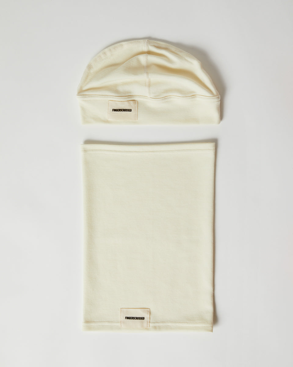 #2 SET BEANIE + TUBE SCARF TOFU