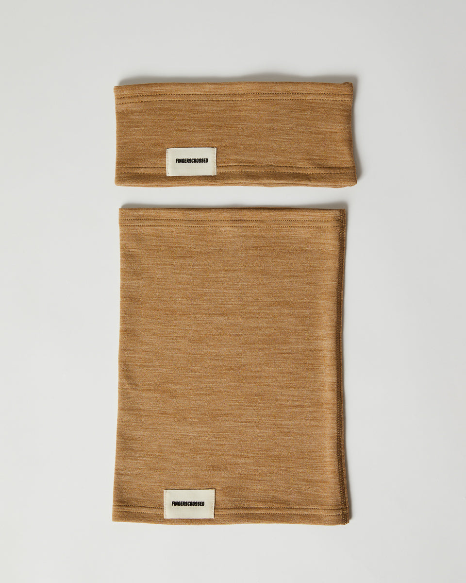 #2 SET HEADBAND + TUBE SCARF CAMEL