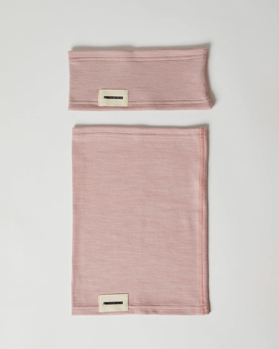 #2 SET HEADBAND + TUBE SCARF DUSTY ROSE