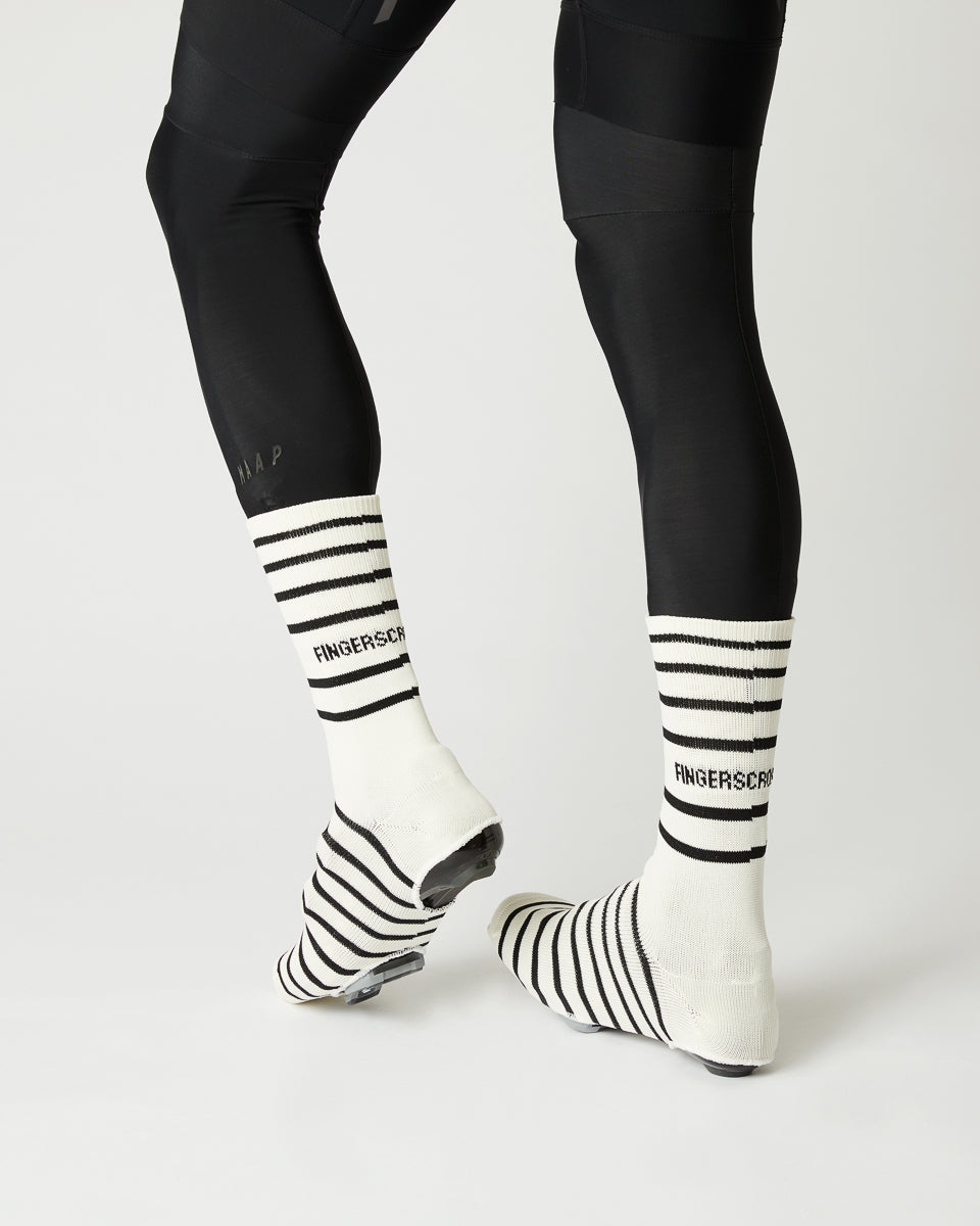 #OVERSOCKS RINGLET - TOFU / BLACK