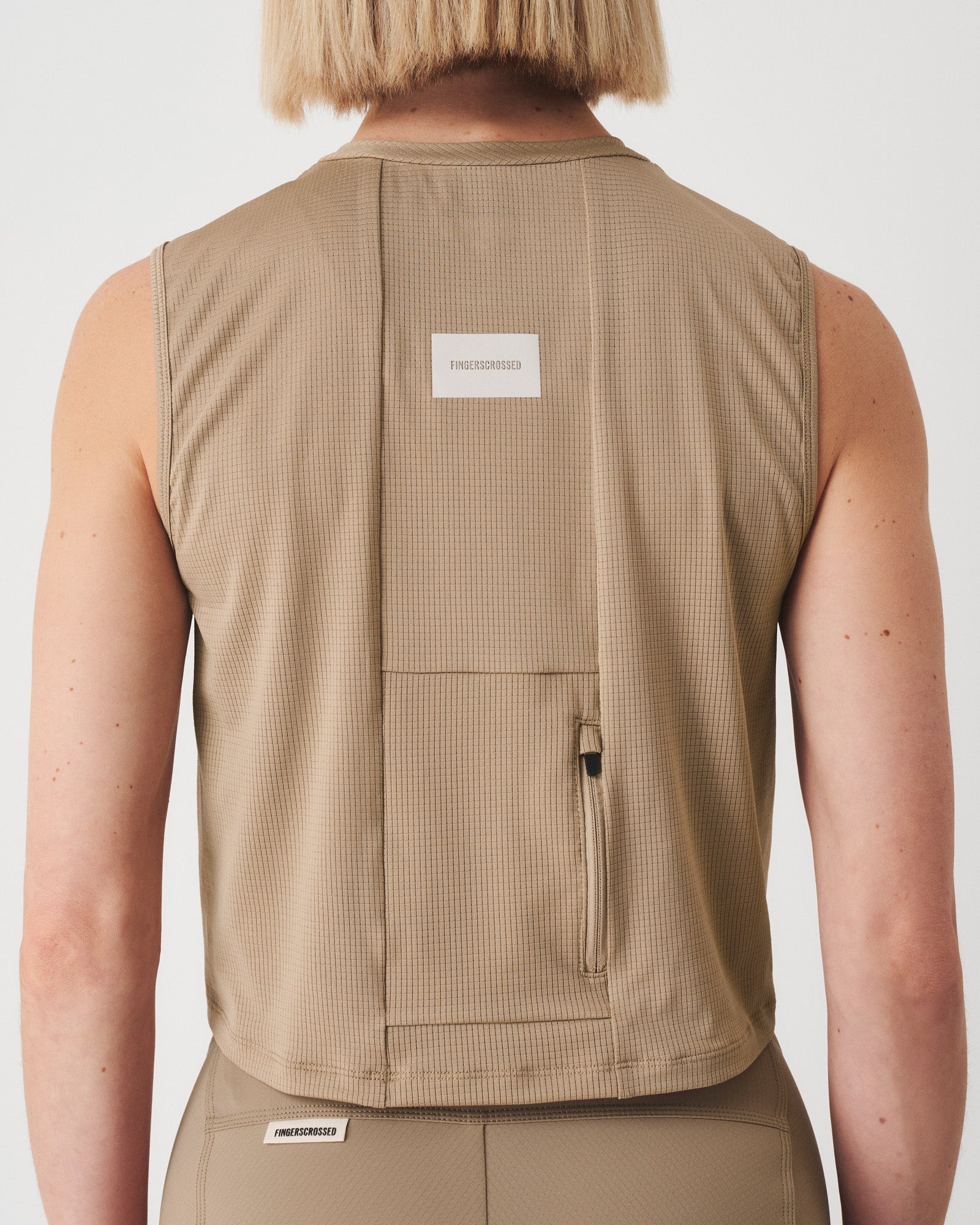 #ROAD CROP TOP DAMEN SAND