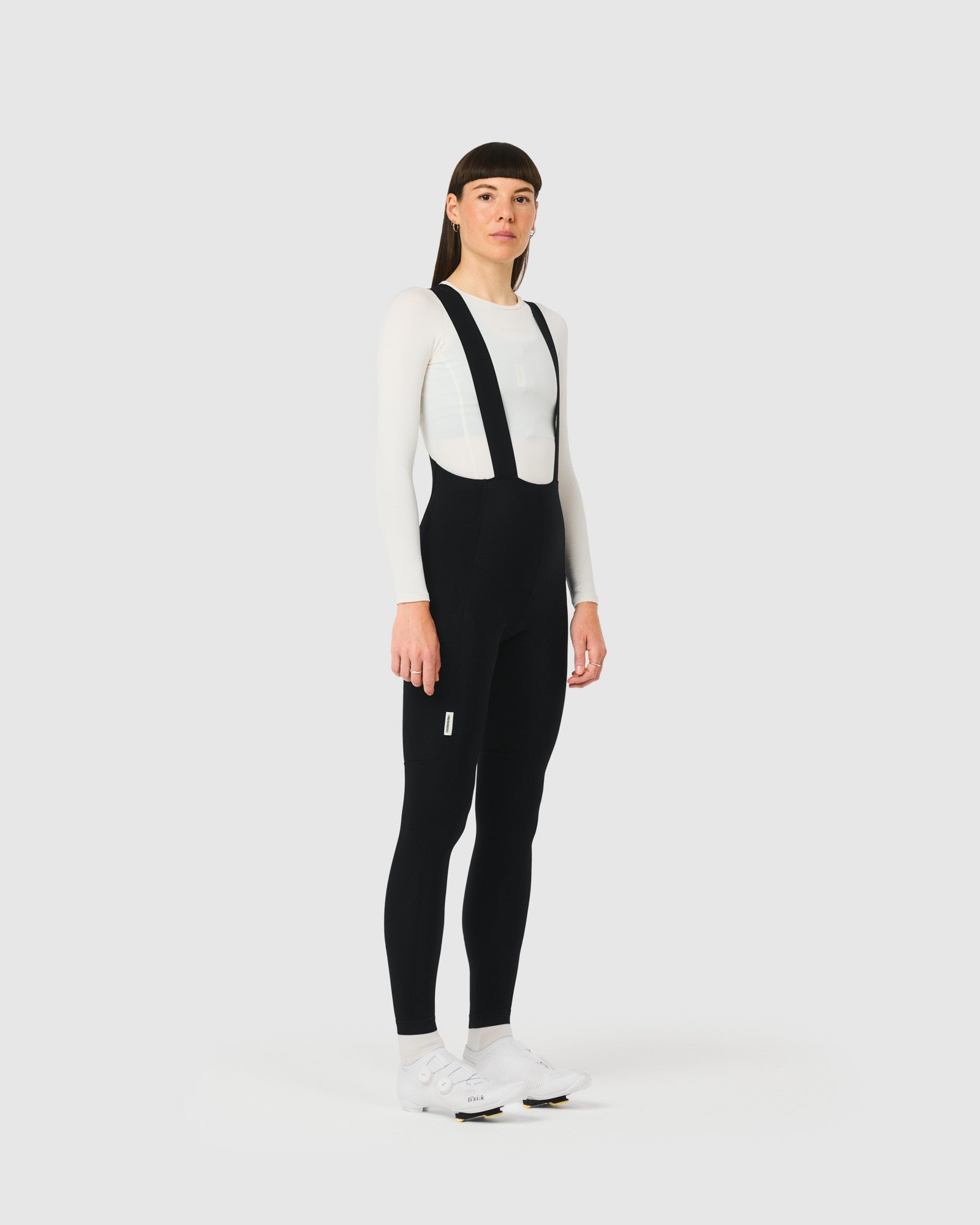 #ROAD BIB LONG THERMAL DAMEN BLACK
