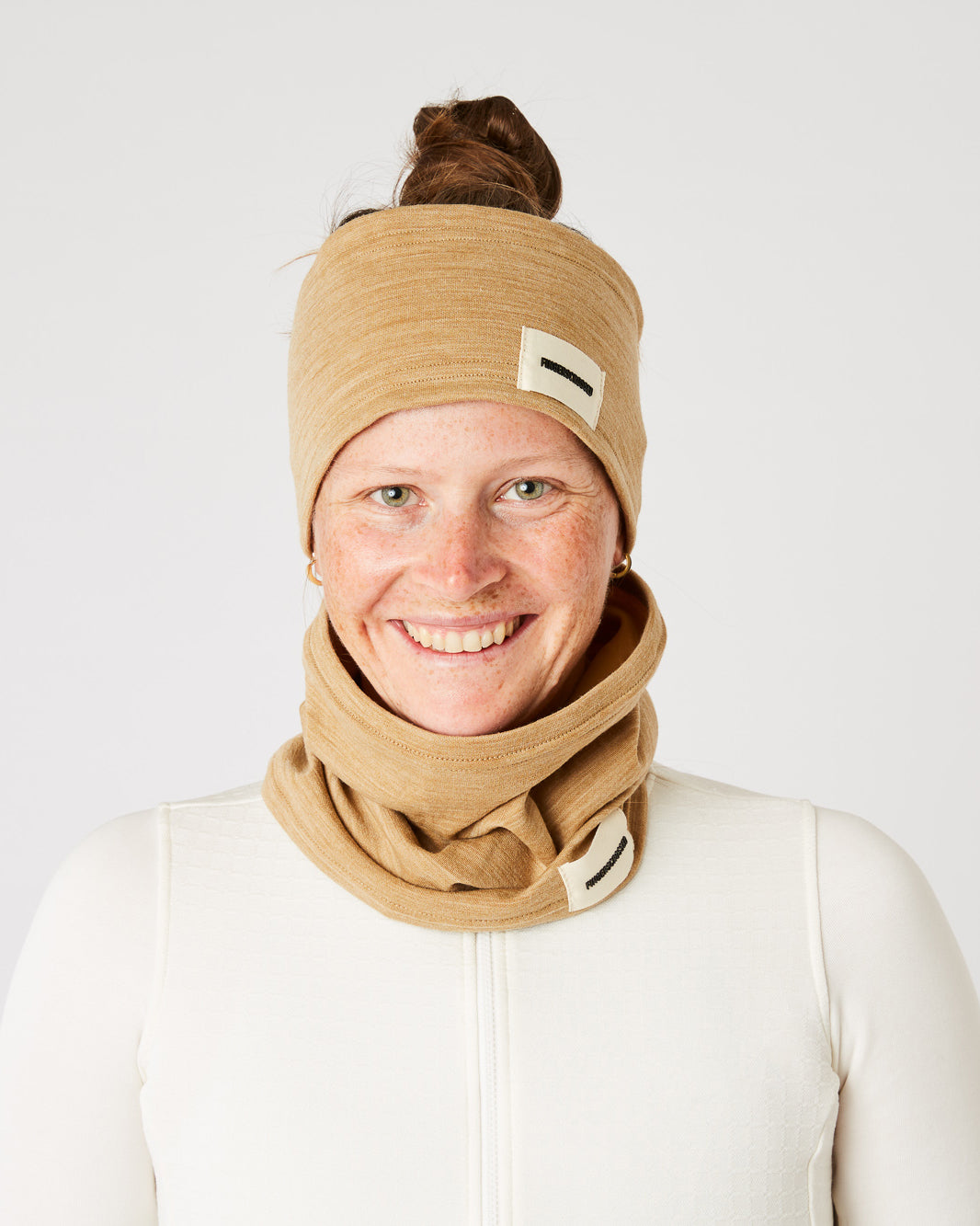 #2 SET HEADBAND + TUBE SCARF CAMEL