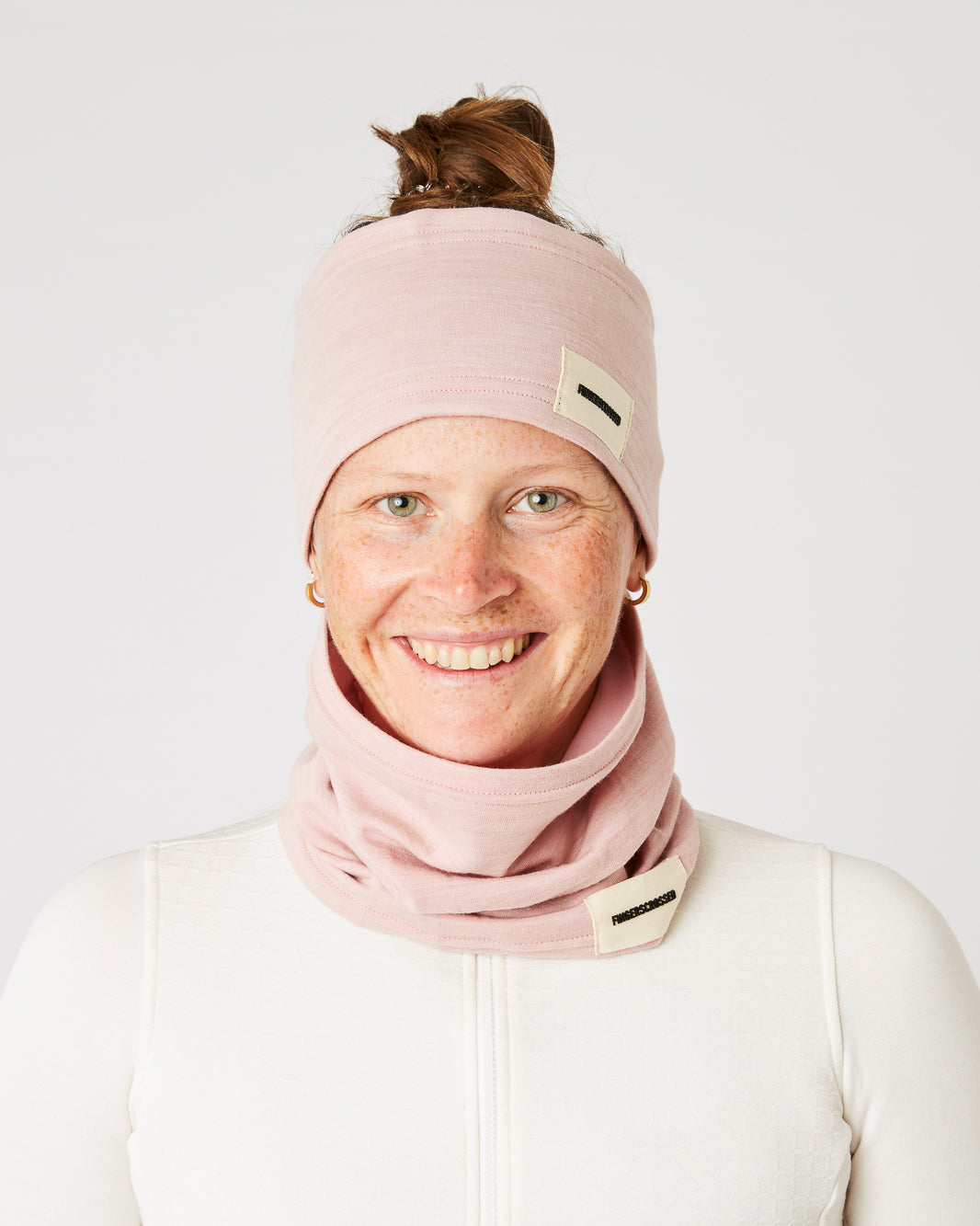 #2 SET HEADBAND + TUBE SCARF DUSTY ROSE