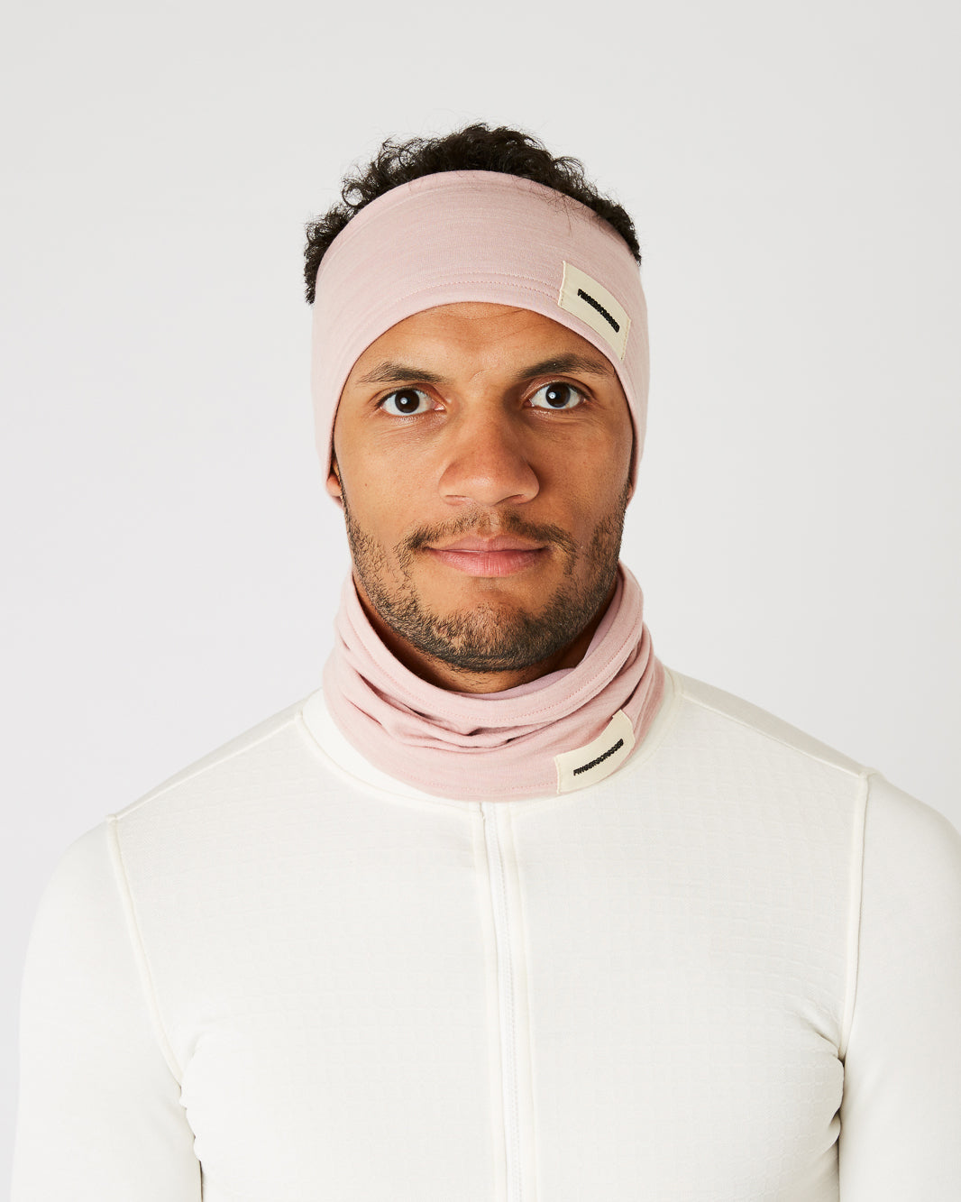 #2 SET HEADBAND + TUBE SCARF DUSTY ROSE